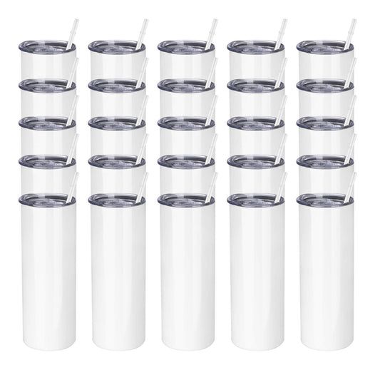 24 PACK- 20 OZ Tumbler straight stainless Sublimation